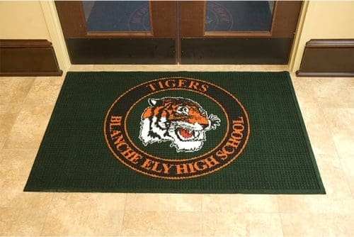 School logo floor mat