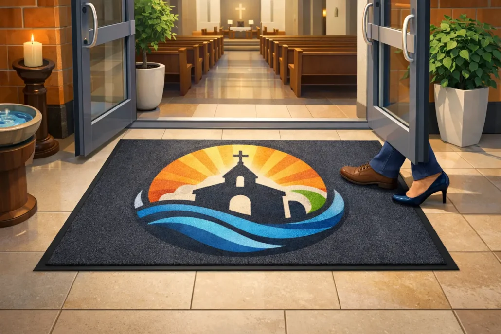 Church Logo Entrance Mats That Work Hard