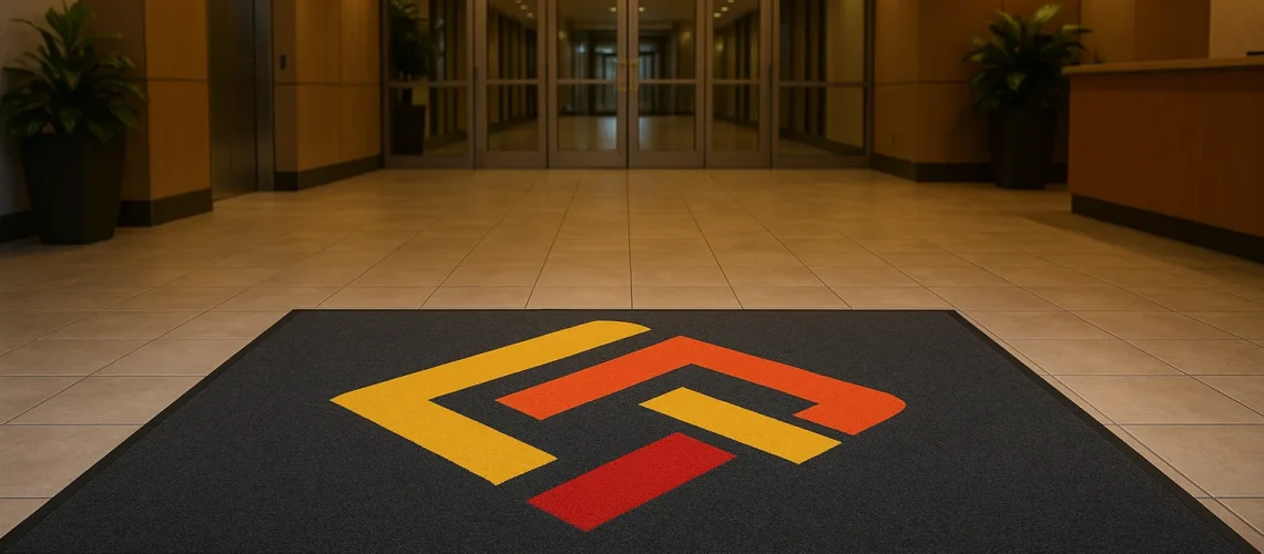 custom-logo-mats-reinforce-branding-entrance